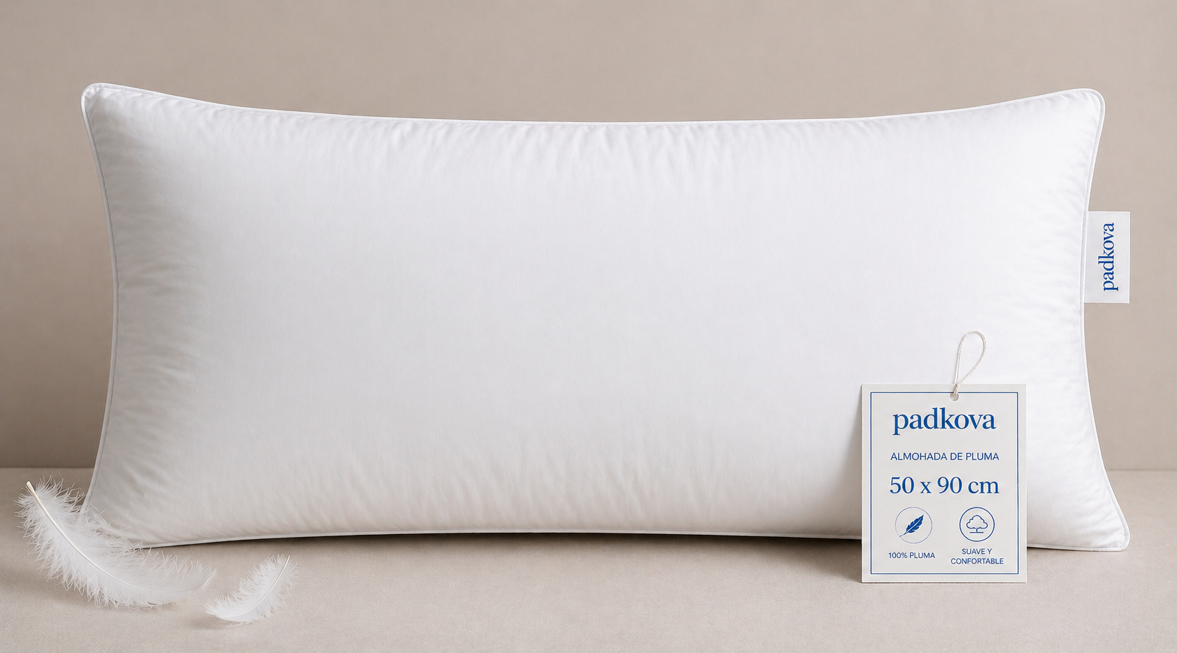 Almohada 80% Pluma 20% duvet 50x90 Padkova