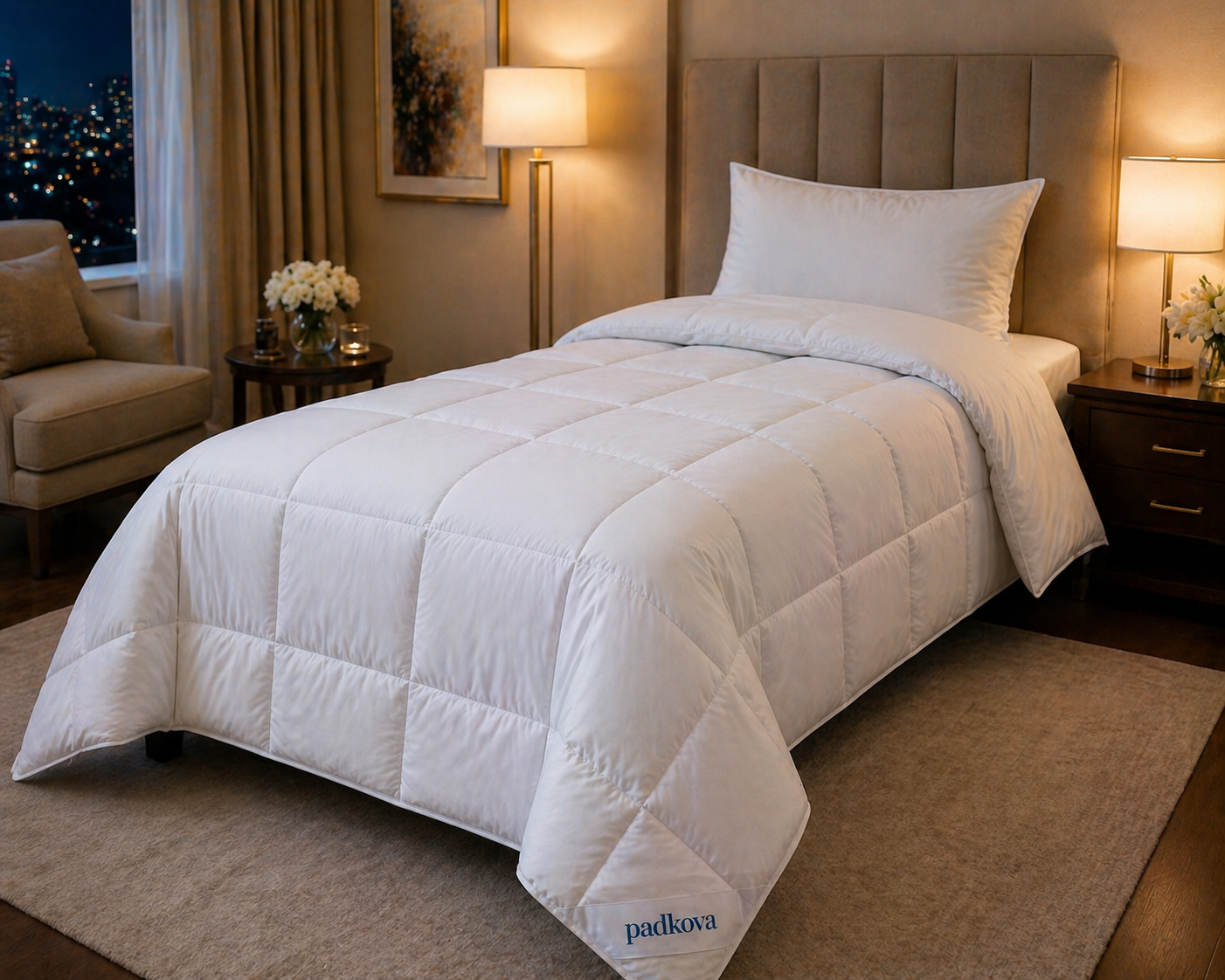 Acolchado Queen Padkova – 100% Vellón Siliconado