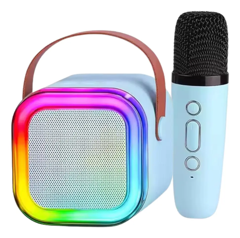 Mini parlante con microfono para karaoke